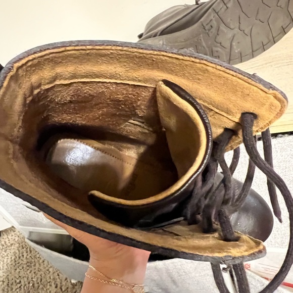 Women's Brown Italian Lace-Up Boots - Picture 15 of 16